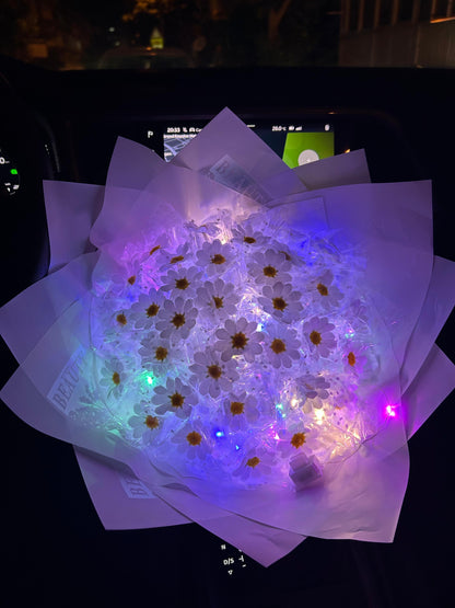 Yılbaşı Özel Led Işıklı Papatya Buketi