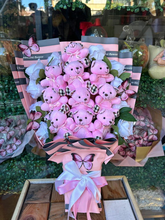 Çember Demet Güllü Dev Ayıcık Buketi